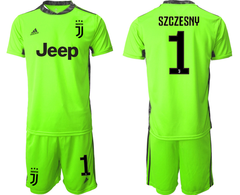 Men 2020-2021 club Juventus fluorescent green goalkeeper #1 Soccer Jerseys->customized soccer jersey->Custom Jersey